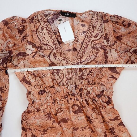 O.P.T One Pretty Time Floral Ruffle Dress NEW DEGAGE - Size Small - Picture 6 of 7